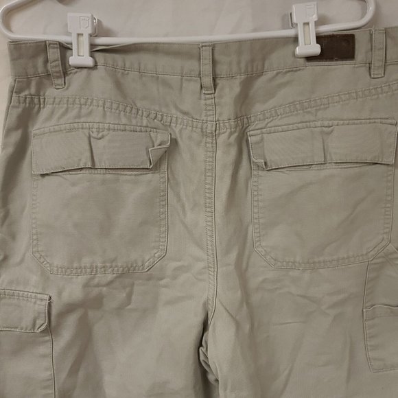 Guide Series Mens 38 Khaki Cotton Carpenter Cargo Outdoor Shorts 10" Inseam - Picture 5 of 11